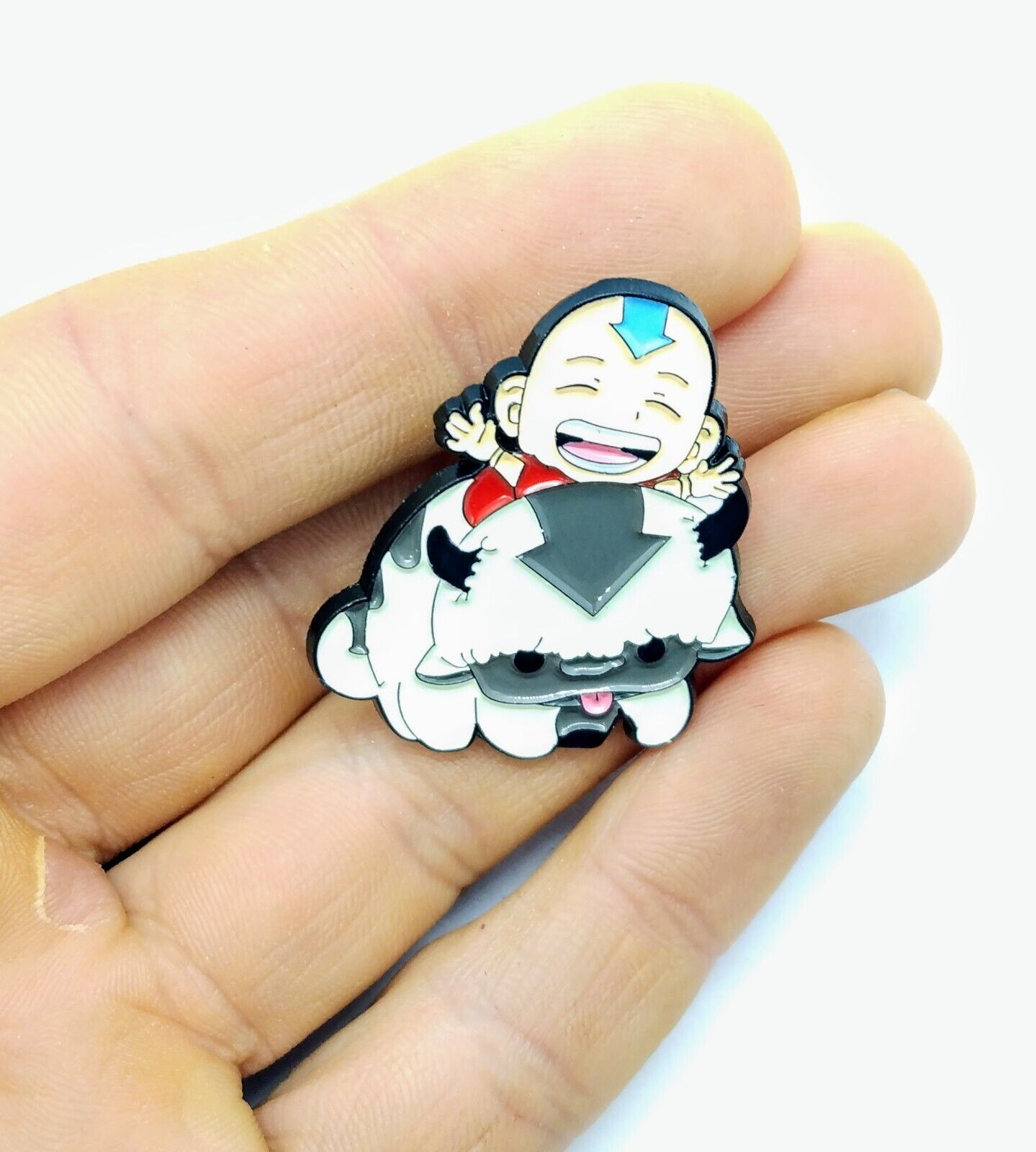 AANG & APPA PIN Avatar: The Last Airbender Nickelodeon Toon Enamel Lapel Brooch