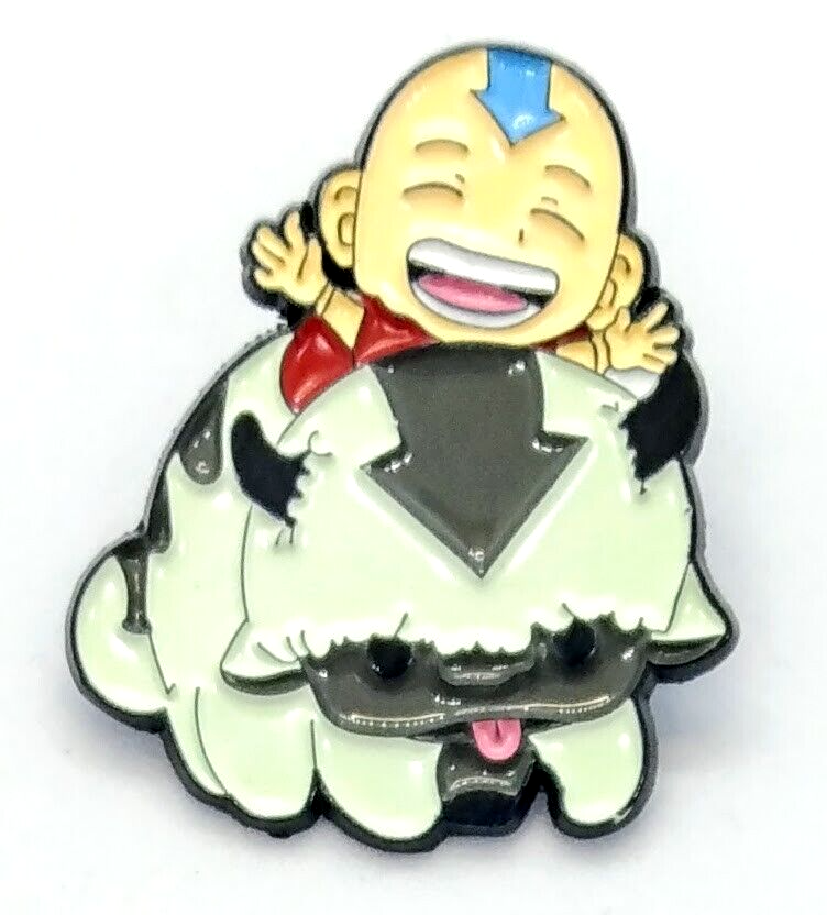 AANG & APPA PIN Avatar: The Last Airbender Nickelodeon Toon Enamel Lapel Brooch