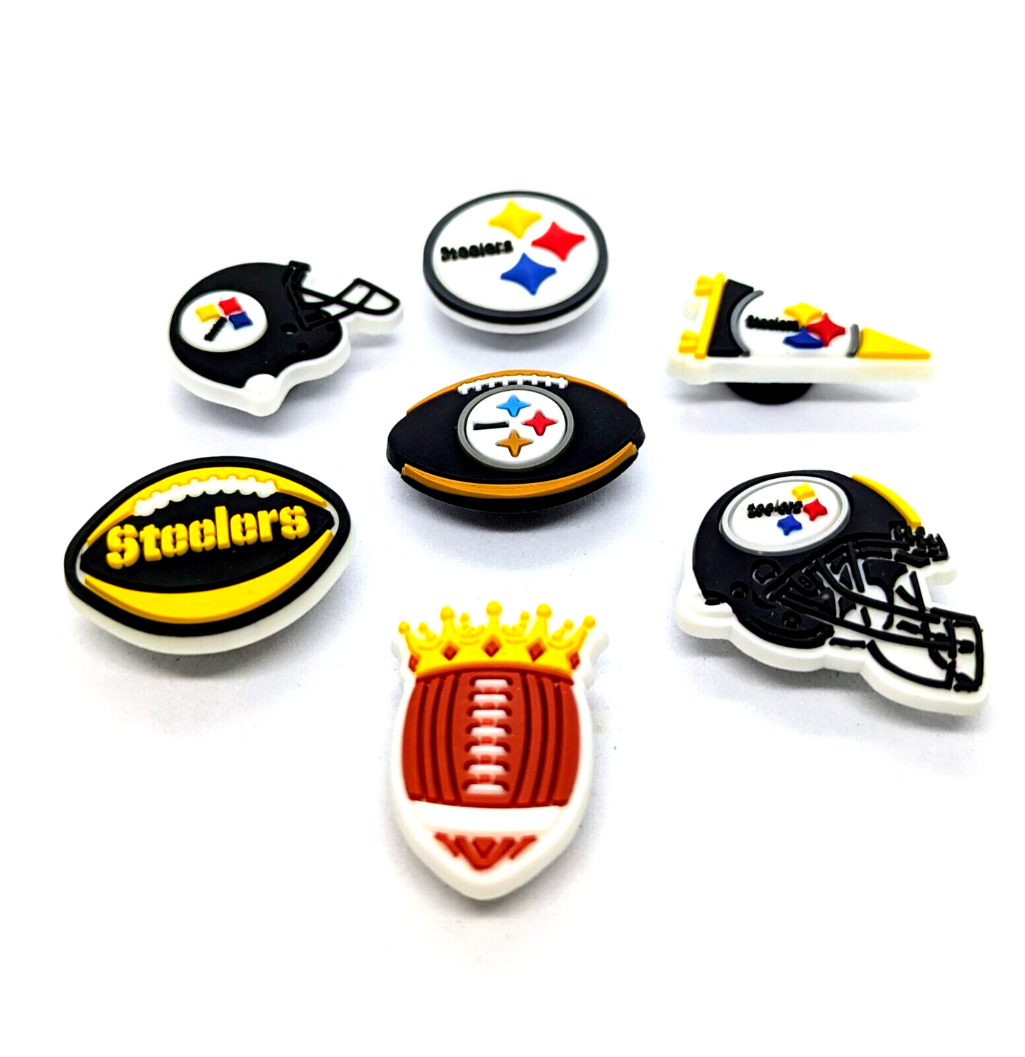 PITTSBURGH STEELERS SHOE CHARMS (7pcs) Football Cool Gift Accessories