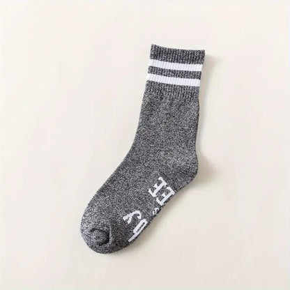 DOBBY SOCKS (1 Pair) Harry Potter "Dobby is FREE" Gray/White Comfy Wizarding