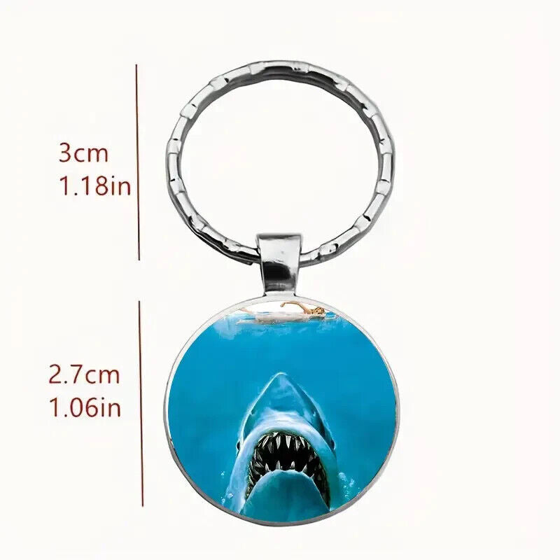 JAWS KEYCHAIN Shark Universal Pictures Film Classic Gift Key Chain/Keyring