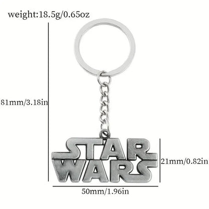 STAR WARS KEYCHAIN Silver Movie Title Key Chain/Keyring (Perfect Gift!)