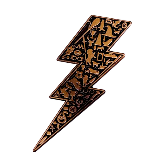 HARRY POTTER PIN Lightning Bolt Wizarding World Motif Gift Enamel Lapel Brooch