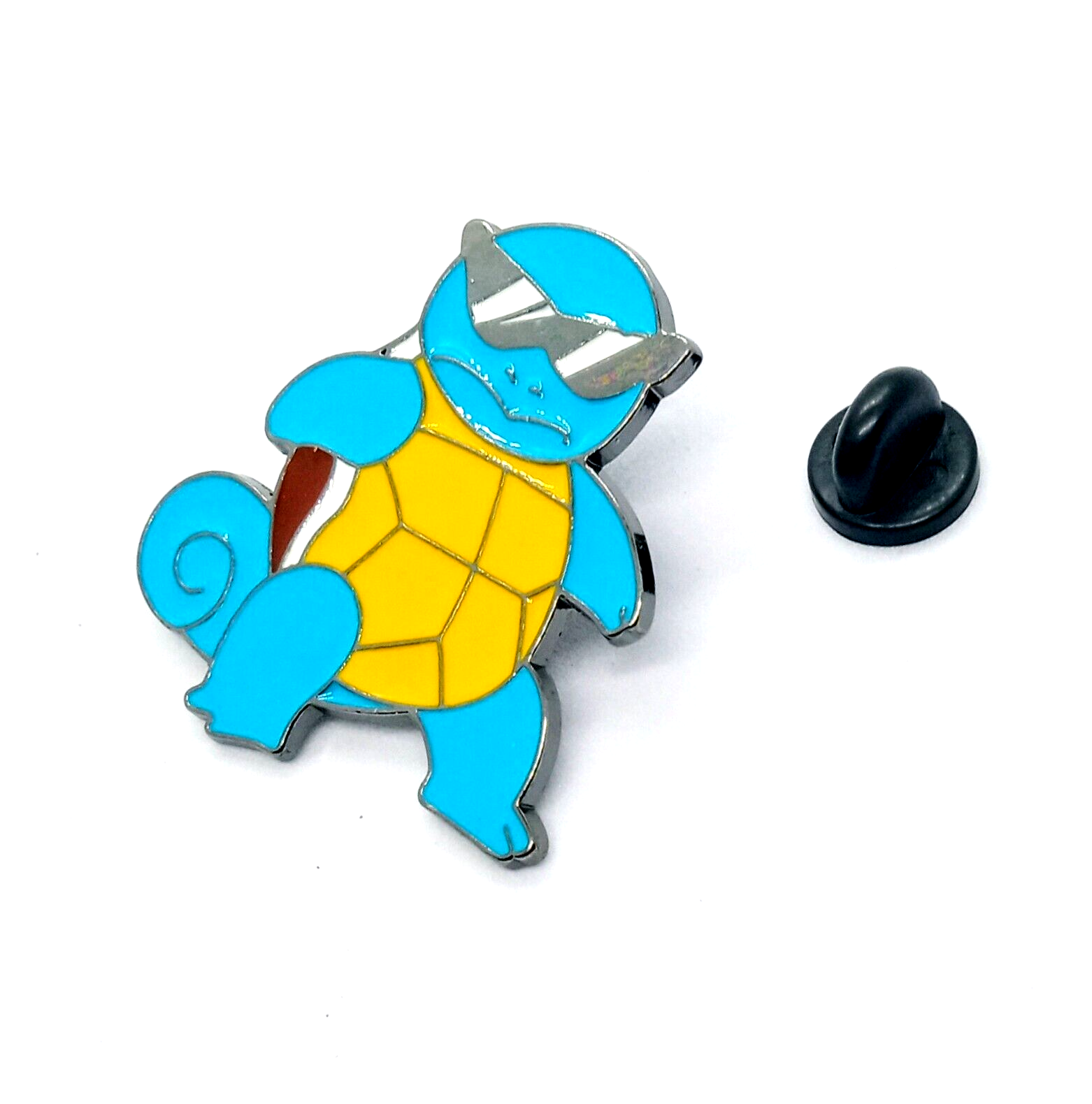 SQUIRTLE SQUAD LEADER PIN Pokemon Cool Reflective Sunglasses Enamel Lapel Brooch