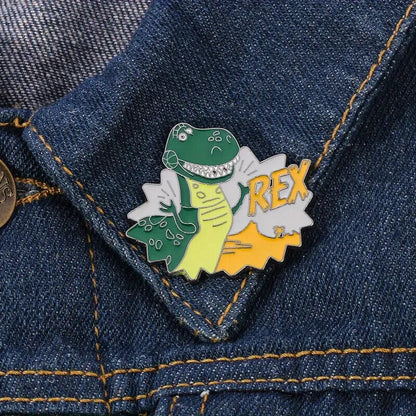 REX PIN Toy Story Dinosaur Disney/Pixar Toon Cartoon Gift Enamel Lapel Brooch