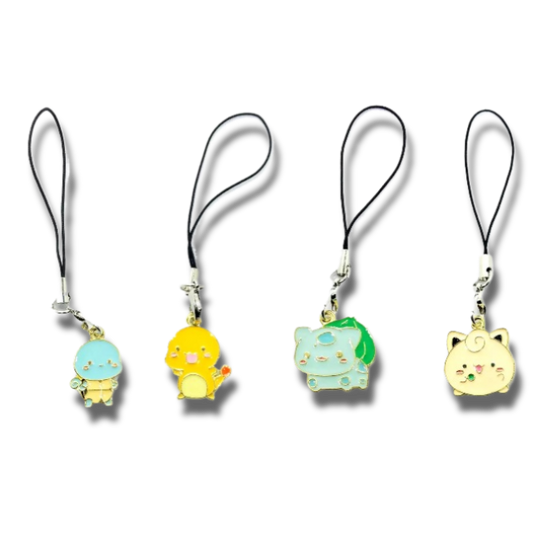 POKEMON PHONE STRAP Charmander Bulbasaur Squirtle Jigglypuff Lanyard Gift Charm