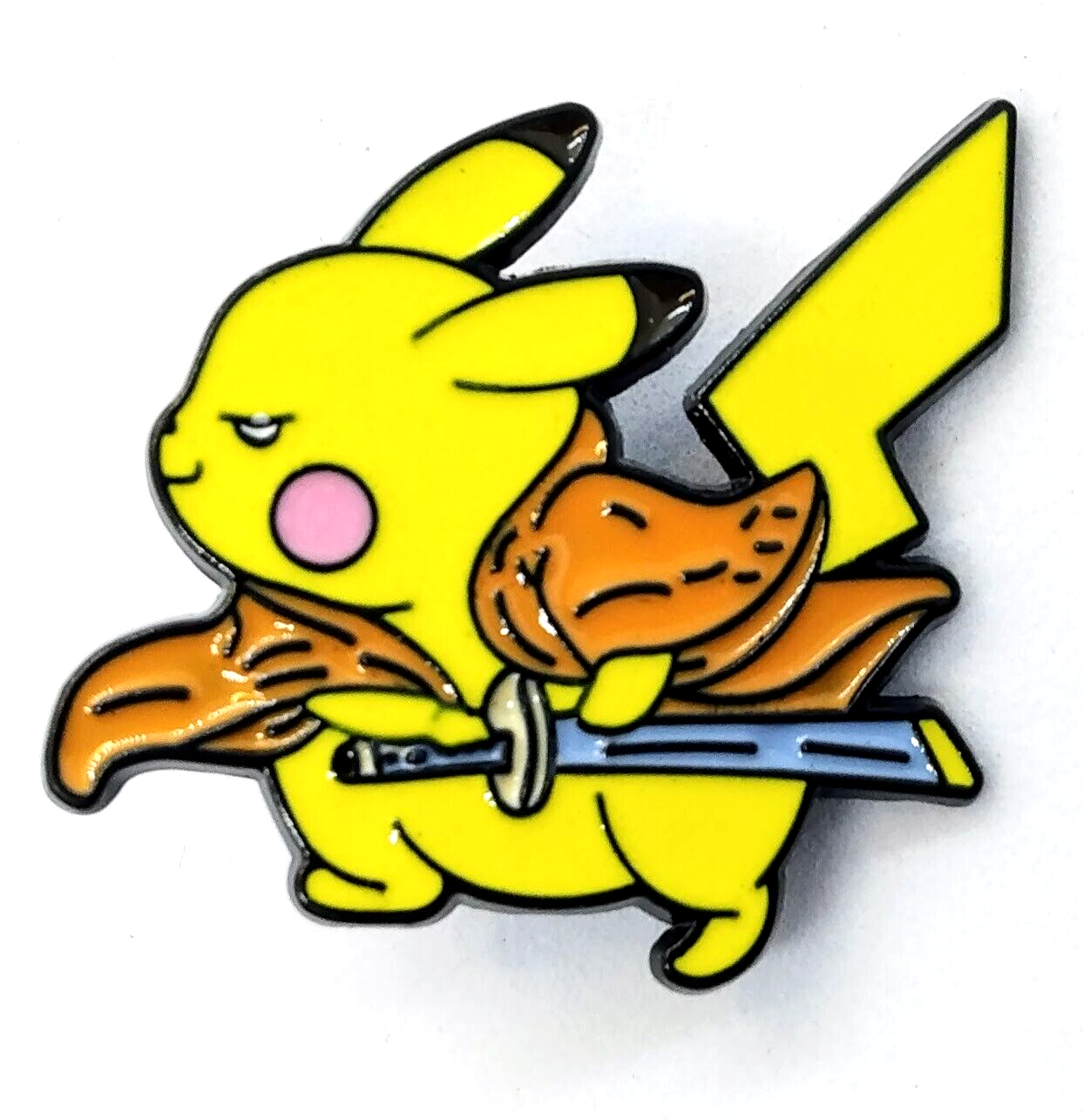 NINJA PIKACHU PIN Pokemon Anime Samari Enamel Lapel Brooch