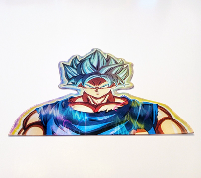 DRAGON BALL Z STICKER (1pcs) Large Tri-Color Goku Die-Cut DBZ Anime (See Video)