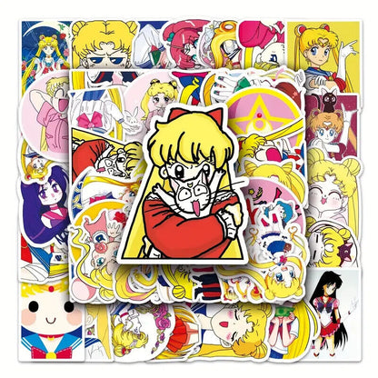 SAILOR MOON STICKERS (51 pcs) Funny & Cute Unique Die-Cut Anime Stickers!