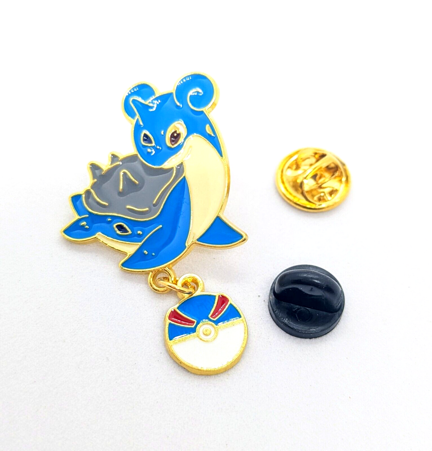 LAPRAS "DANGLING BALL" PIN Pokemon #131 Enamel Lapel Brooch (Cool Gift!)