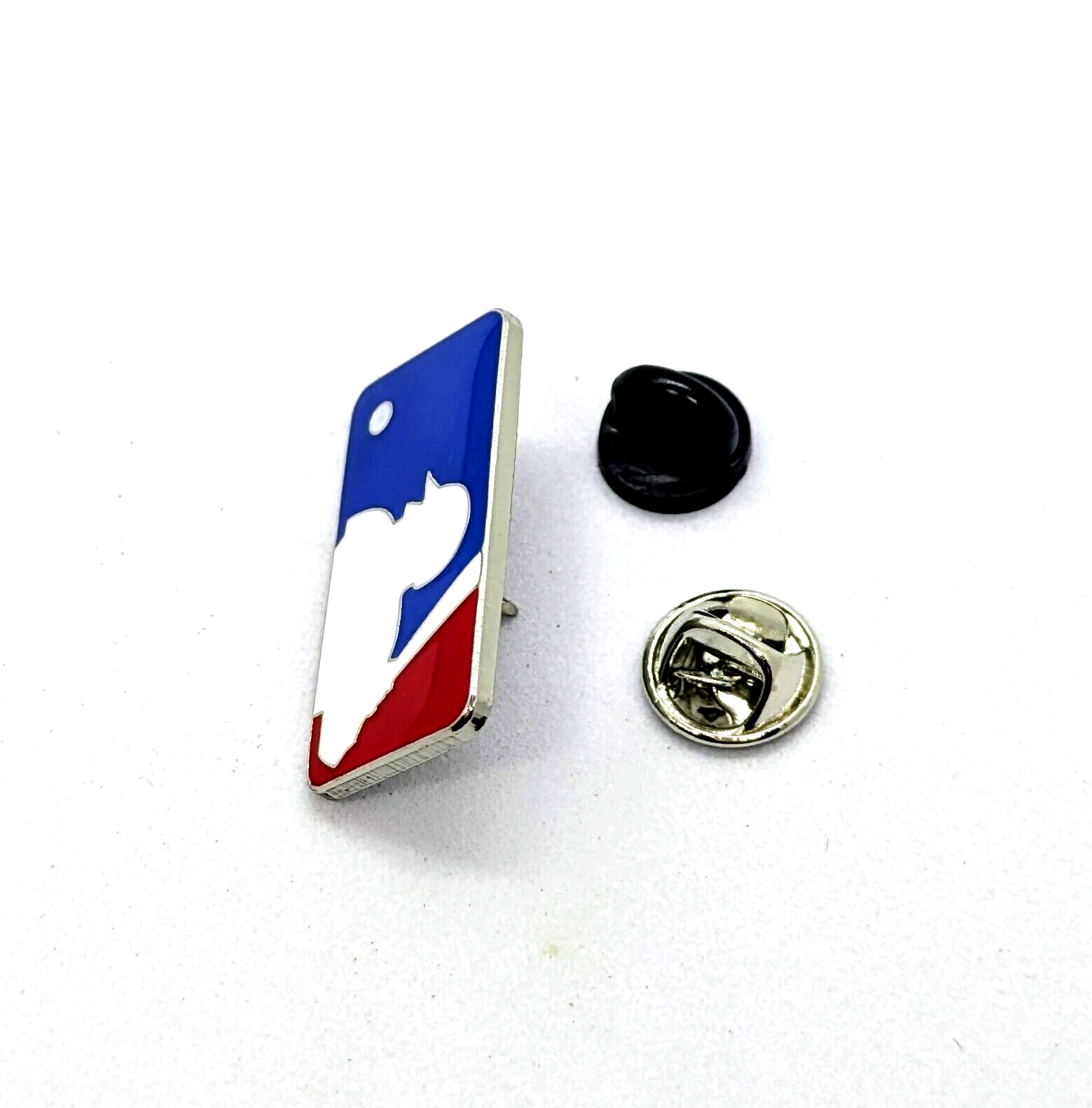 LOGOMAN PIN Baseball MLB Logo Batter Silver-Back Gift Enamel Hat Lapel Brooch