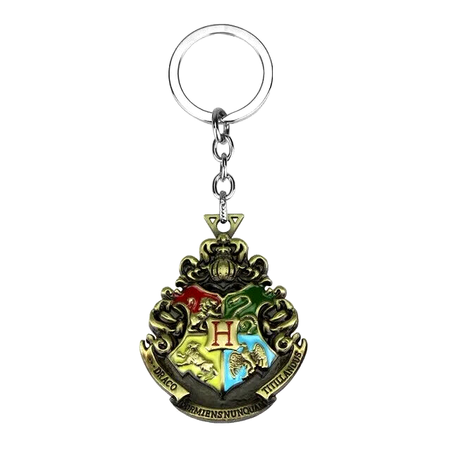 HARRY POTTER HOGWARTS CREST KEYCHAIN Quality Double-Sided Key Chain/Keyring