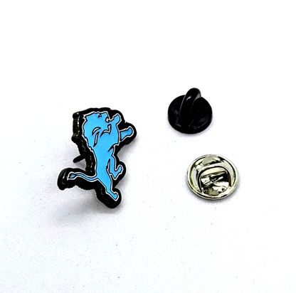 DETROIT LIONS PIN Football NFL Team Black Backed Gift Enamel Lapel Brooch