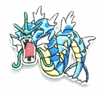 GYARADOS PATCH Pokemon #130 Dragon Iron On Embroidery Embroidered Toon Anime