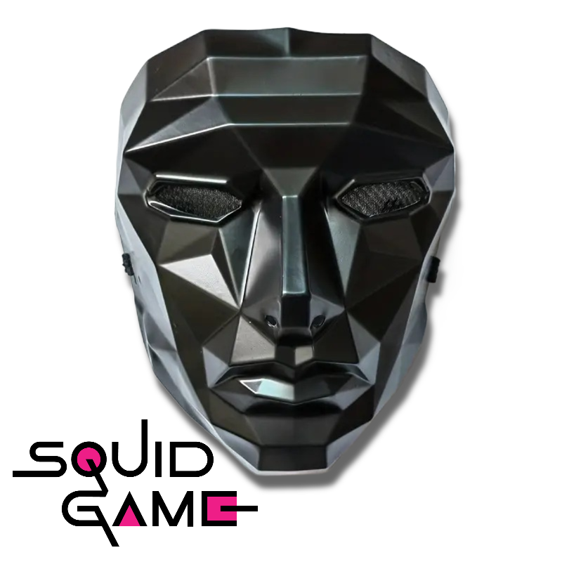 SQUID GAME MASK Front Man Frontman Black Hard Plastic Costume Masque Netflix