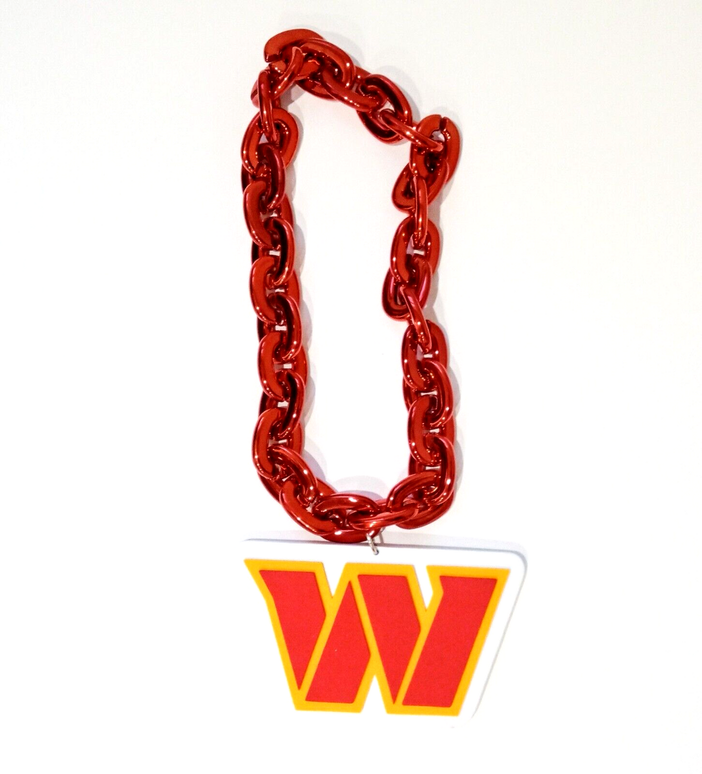 WASHINGTON COMMANDERS FOAM NECKLACE Red Chain Large/Big Light-Weight Durable