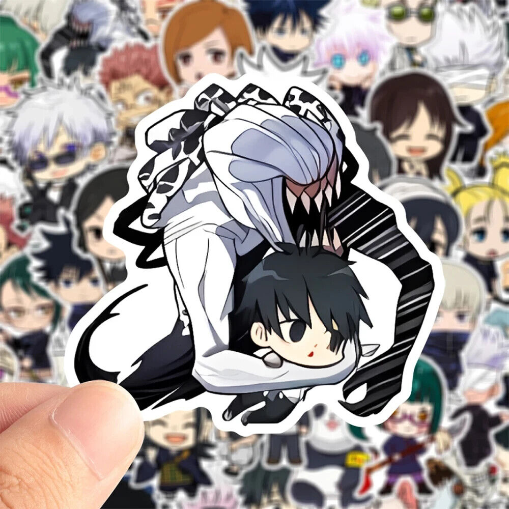 JUJUTSU KAISEN STICKERS (50pcs) Fifty Unique Die-Cut Glossy Anime/Manga Decal