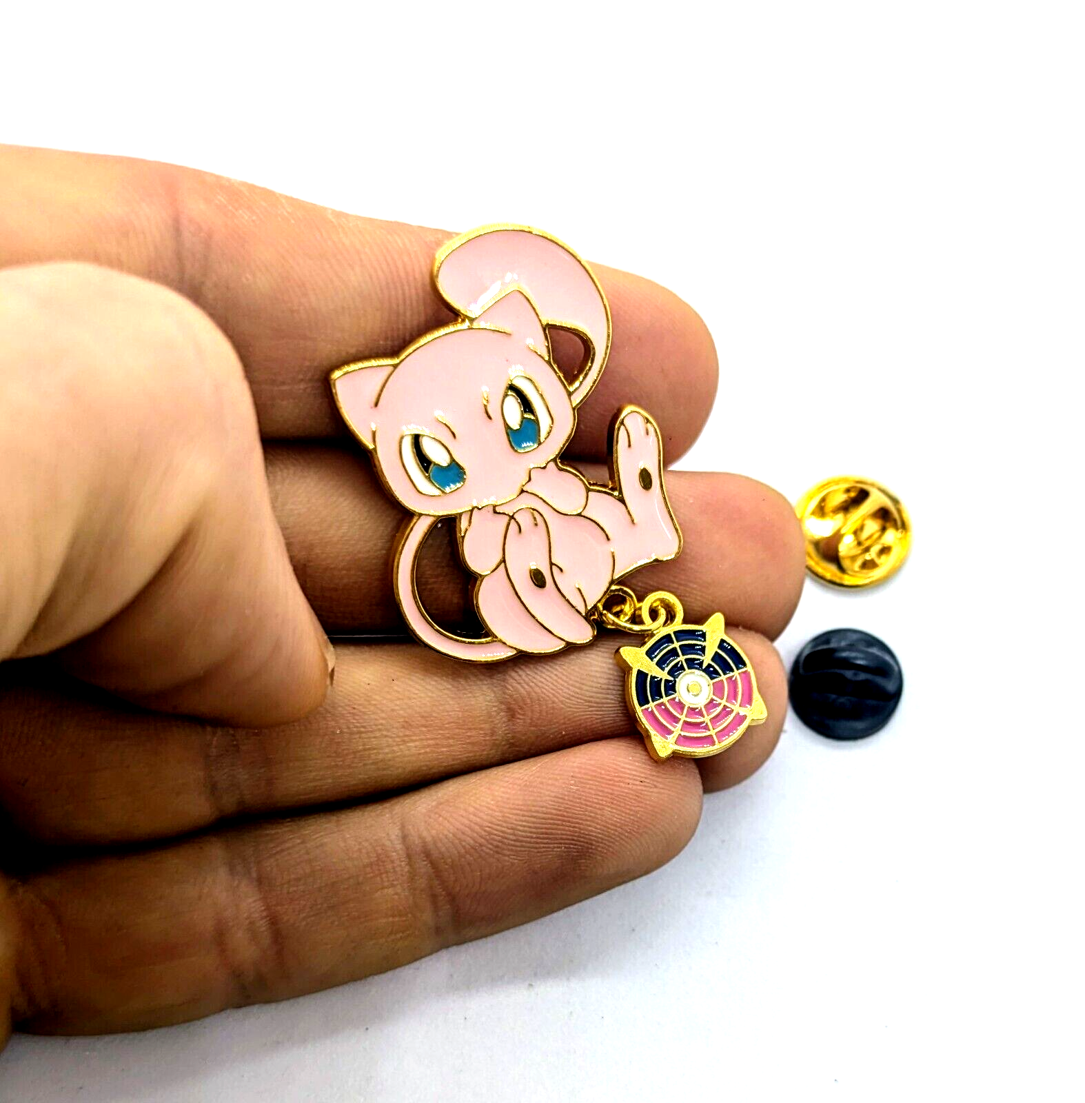 MEW "DANGLING BALL" PIN Pokemon #151 Enamel Lapel Brooch (Cool Gift!)