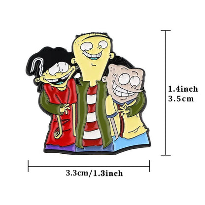 ED EDD & EDDY PIN Retro 90s 1990s Cartoon Network Toon Enamel Lapel Brooch