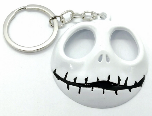 NIGHTMARE BEFORE CHRISTMAS KEYCHAIN White Jack Skellington Key Chain/Keyring