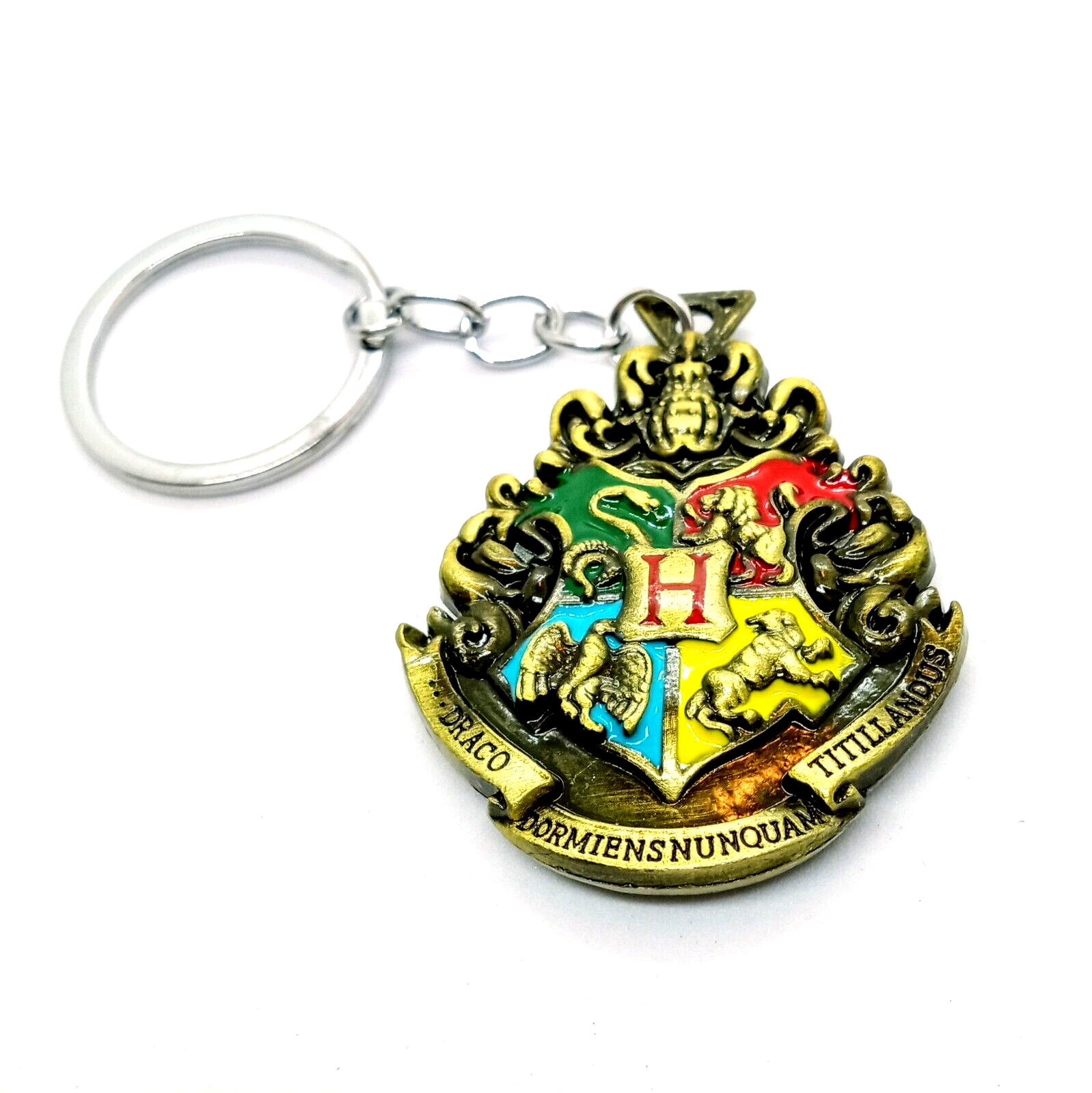 HARRY POTTER HOGWARTS CREST KEYCHAIN Quality Double-Sided Key Chain/Keyring