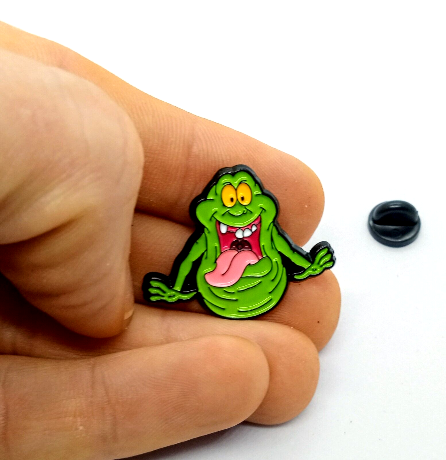 SLIMER PIN Green Ghost from Ghostbusters Enamel Lapel Brooch (Great Gift!)