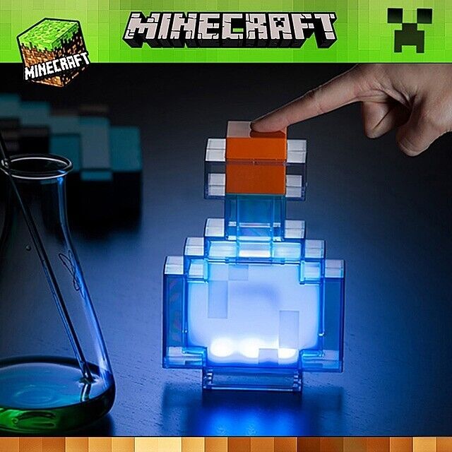 MINECRAFT POTION BOTTLE NIGHTLIGHT LED Light Video Game Block 8-Colors Magic