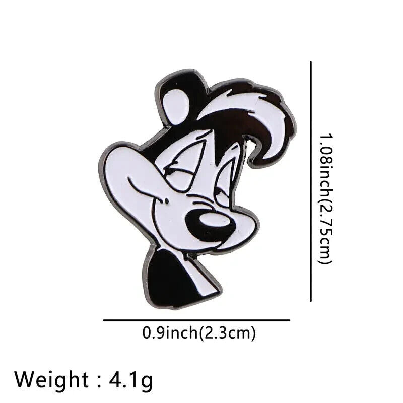 PEPE LE PEW PIN Classic Looney Tunes Skunk Cartoon Toon Gift Enamel Lapel Brooch