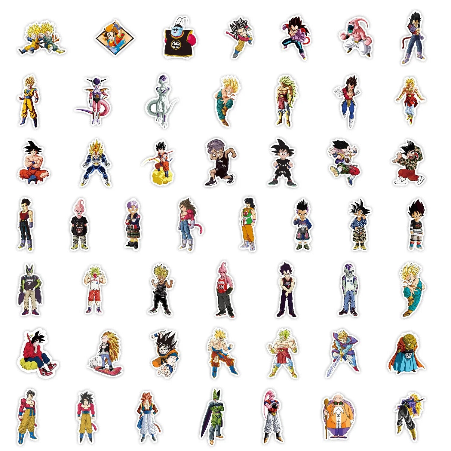 DRAGON BALL Z STICKERS (100pcs) Unique Die-Cut Glossy Vinyl Anime Decal (~2.5")