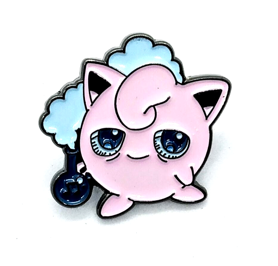 FUNNY JIGGLYPUFF PIN Pokemon Smoking Bloodshot Eyes Gift Enamel Lapel Brooch