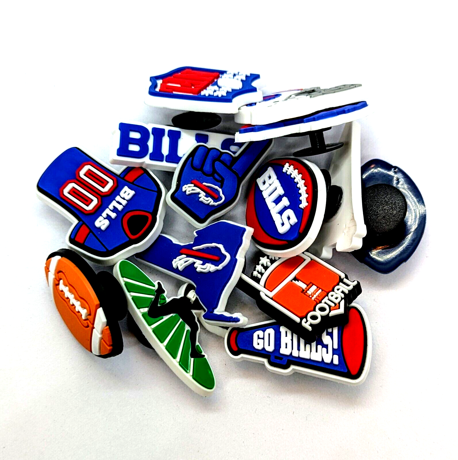 BUFFALO BILLS SHOE CHARMS (14pcs) Football Cool Gift Accessories Set Lot