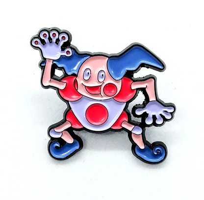 MR. MIME PIN Pokemon #122 Psychic/Fairy Anime Enamel Lapel Brooch