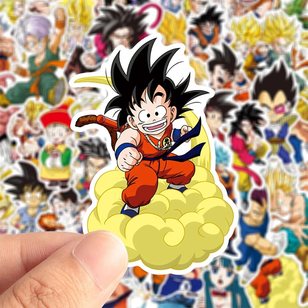 DRAGON BALL Z STICKERS (50pcs) 50 Unique Die-Cut Anime Decal w/Vegeta Gohan Goku