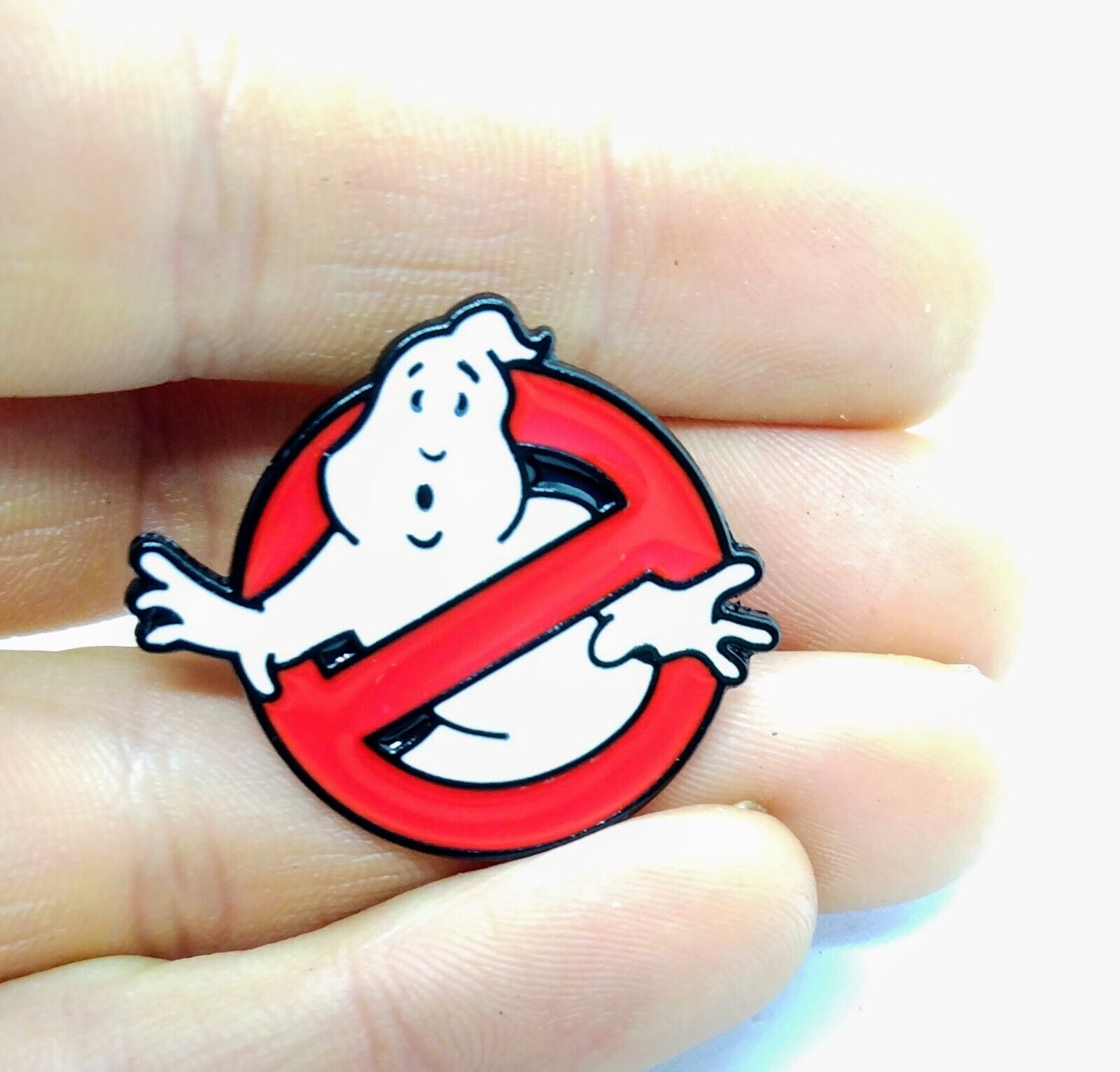 GHOST BUSTERS PIN 80s 1980s Ghostbusters Movie Logo Enamel Brooch (Great Gift!)