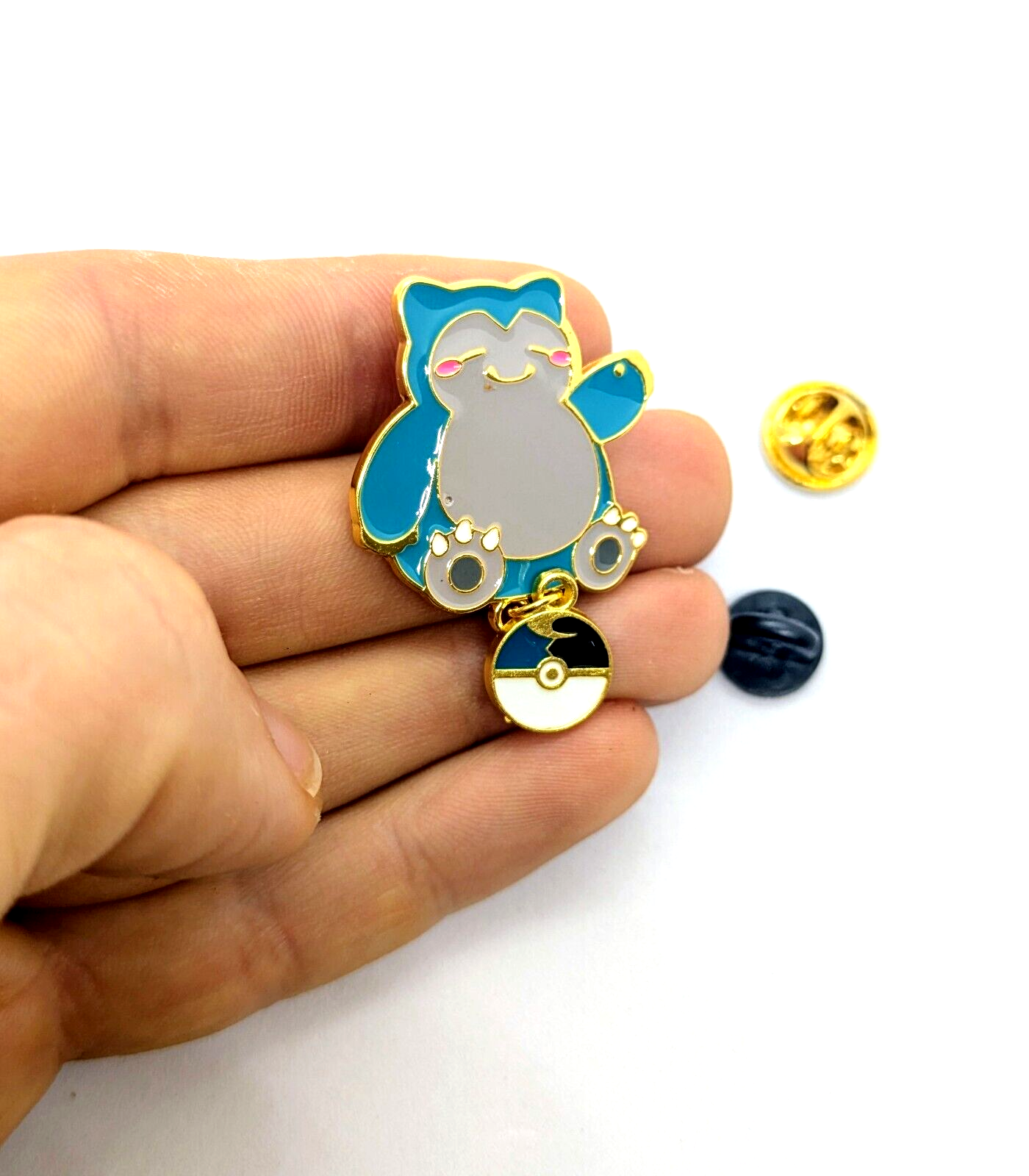 SNORLAX "DANGLING BALL" PIN Pokemon #143 Enamel Lapel Brooch (Cool Gift!)