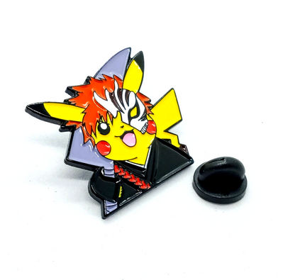 PIKACHU BLEACH PIN Pokemon Ichigo Crossover Anime Gift Enamel Lapel Brooch