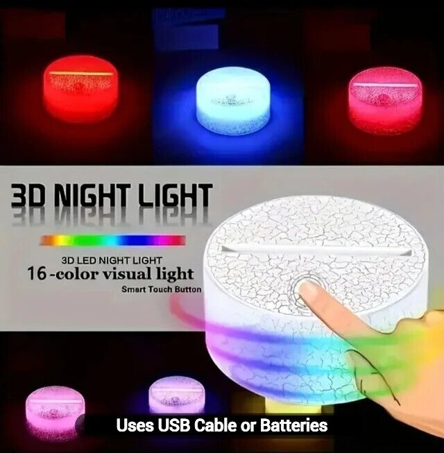 MINECRAFT NIGHTLIGHT LED 16-Color Light USB Lamp Desk Bedside Video Game Gift