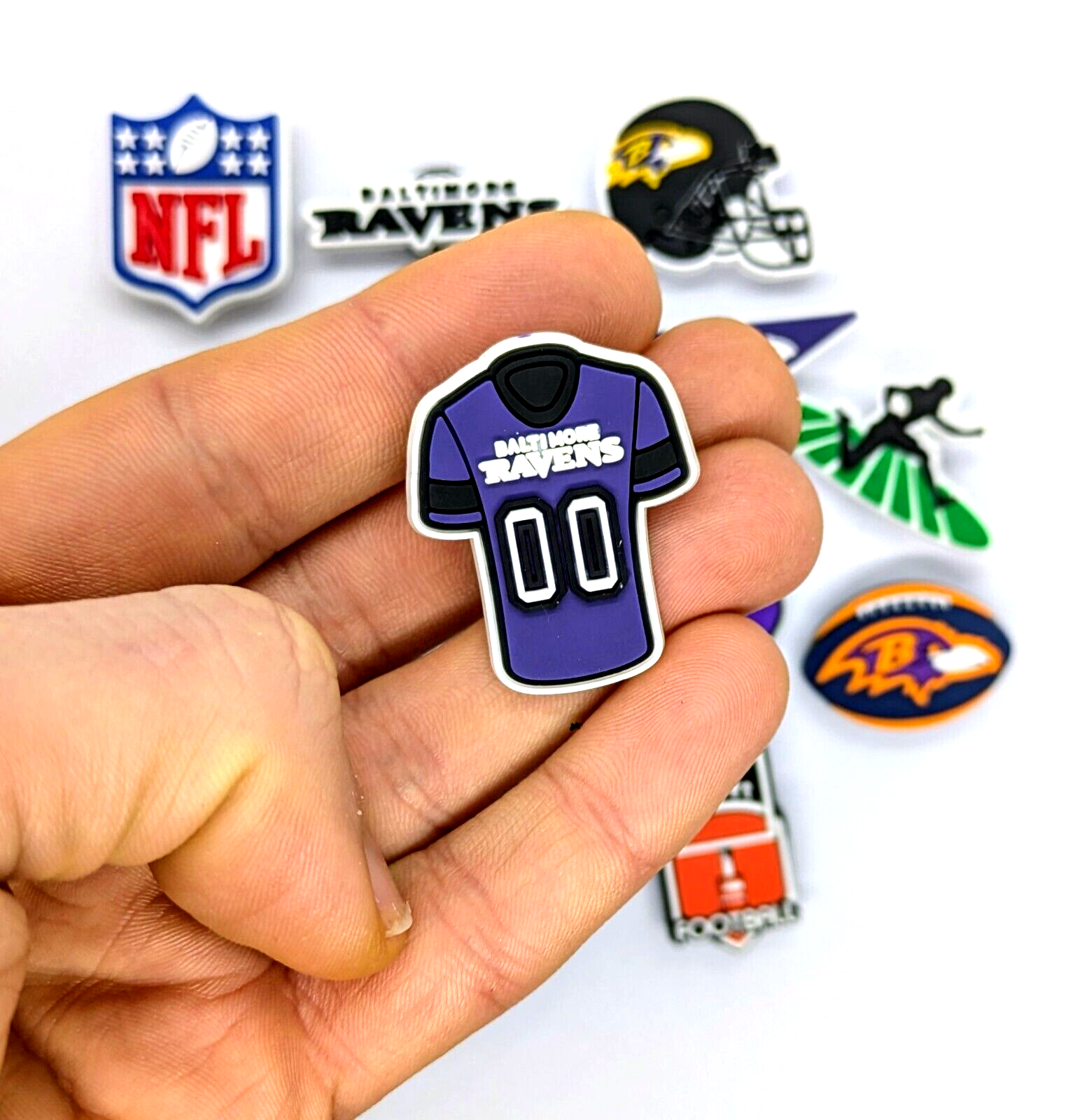 BALTIMORE RAVENS SHOE CHARMS (14pcs) Football Cool Gift Accessories Set Lot