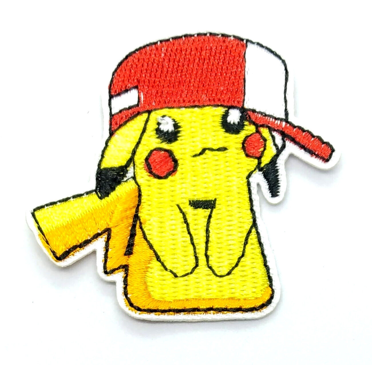 PIKACHU WITH HAT PATCH Pokemon Cool Iron On Embroidery Embroidered Toon Anime