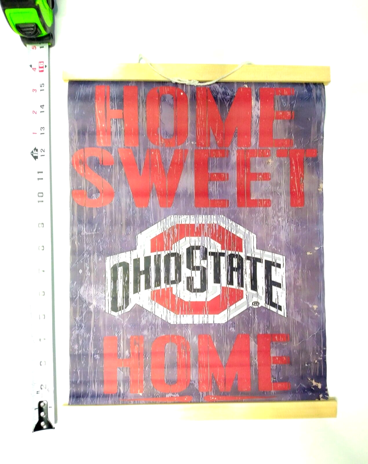 OHIO STATE "HOME SWEET HOME" SIGN 16"x12" Wooden Frame/Painted Canvas Modern