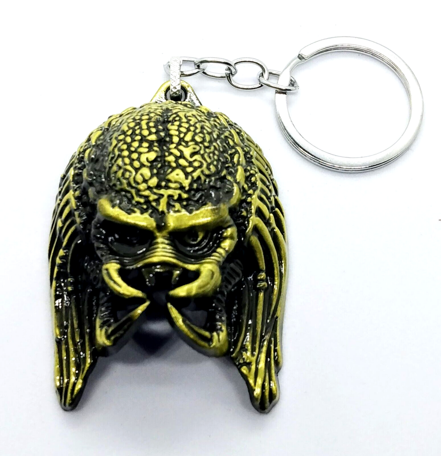 PREDATOR KEYCHAIN Golden AVP Alien vs. Predator Metal Gift Key Chain/Keyring