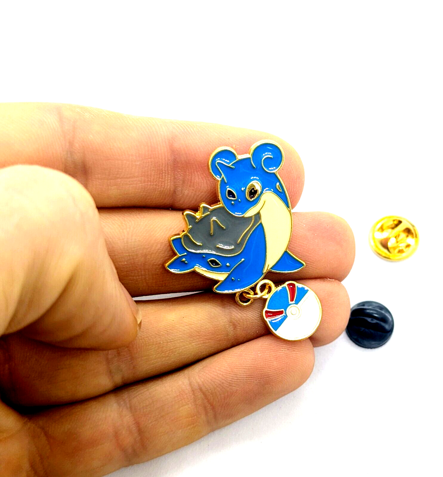 LAPRAS "DANGLING BALL" PIN Pokemon #131 Enamel Lapel Brooch (Cool Gift!)