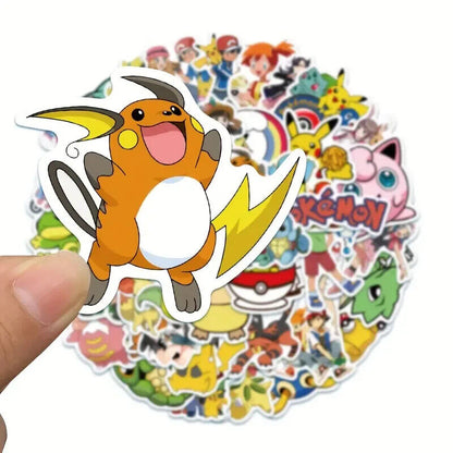 POKEMON STICKERS (50pcs) Fifty 50 Classic Die-Cut Anime Stickers