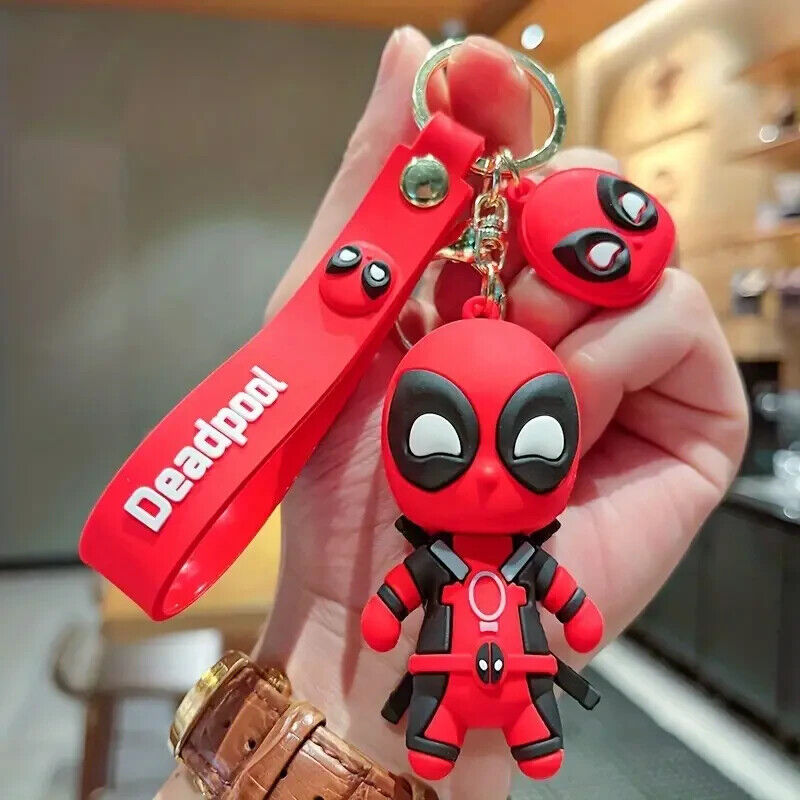 DEADPOOL SILICONE KEYCHAIN Marvel Antihero Gift Key Chain/Keyring Clasp