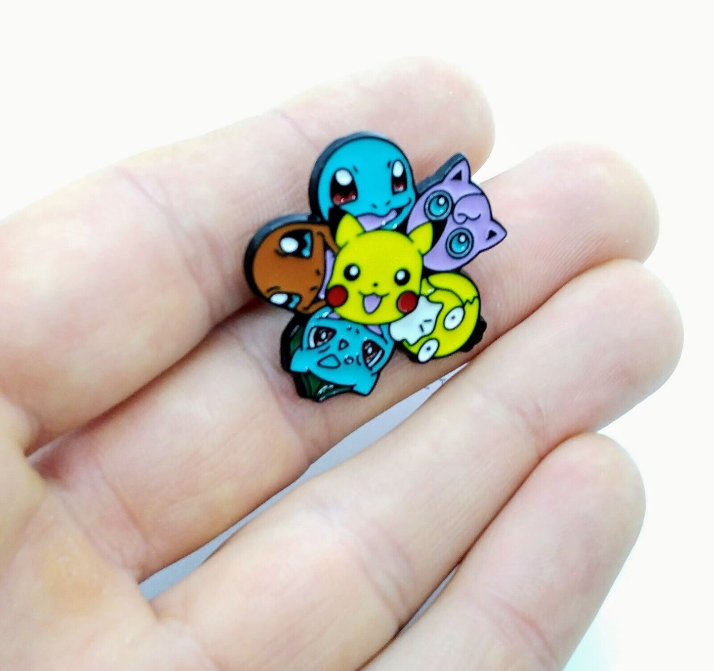 POKEMON PIN Pikachu, Charmander, Bulbasaur, Squirtle, ++ Enamel Brooch Lapel Hat