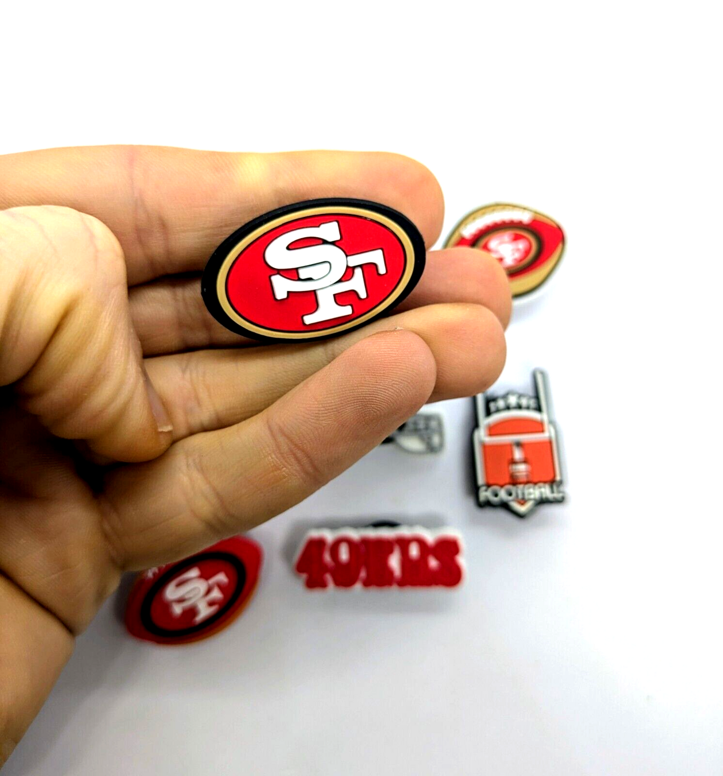 SAN FRANCISCO 49ERS SHOE CHARMS (7pcs) Football Team Cool Gift Accessories