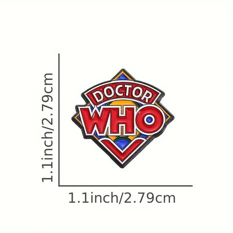 DR. WHO PIN Doctor Time Lord BBC TV Show Cool Gift Enamel Lapel Brooch