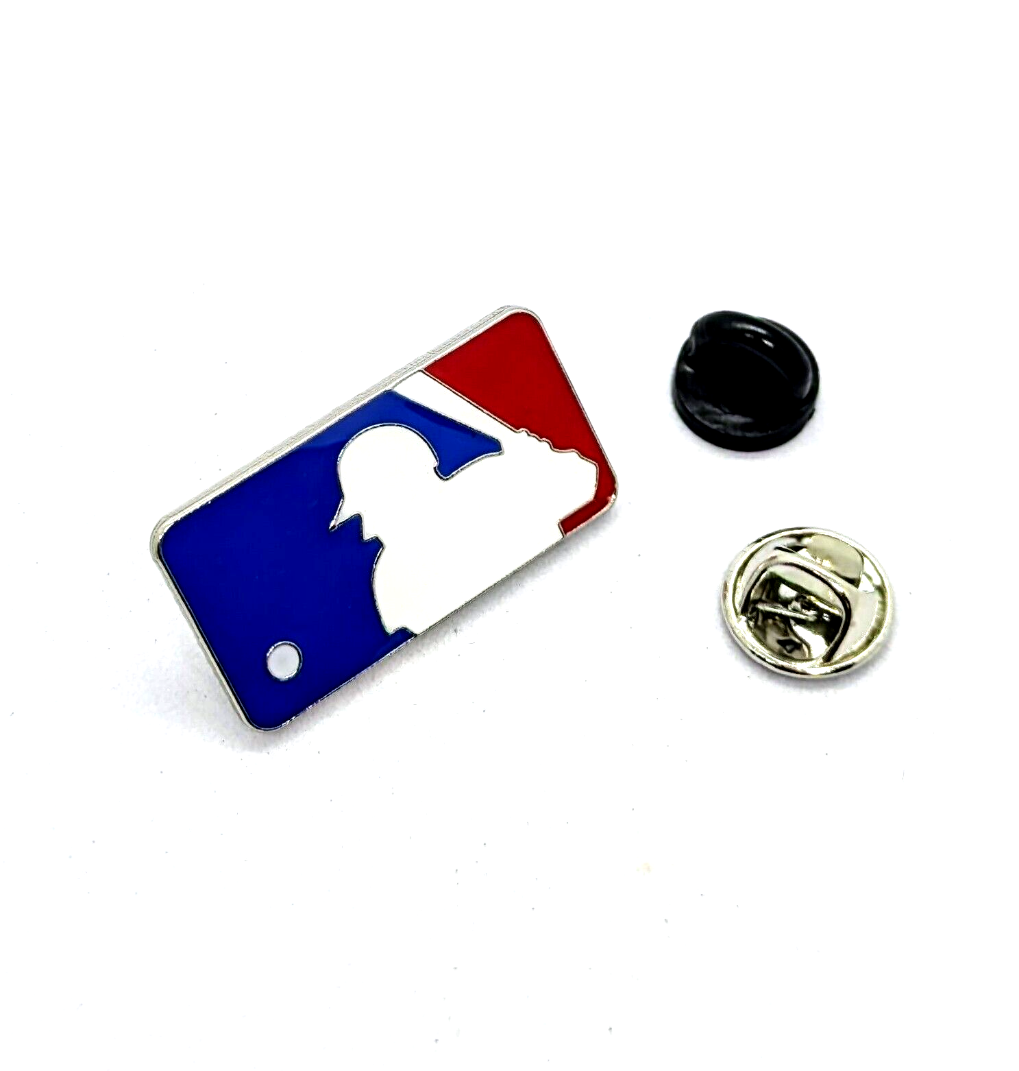 LOGOMAN PIN Baseball MLB Logo Batter Silver-Back Gift Enamel Hat Lapel Brooch