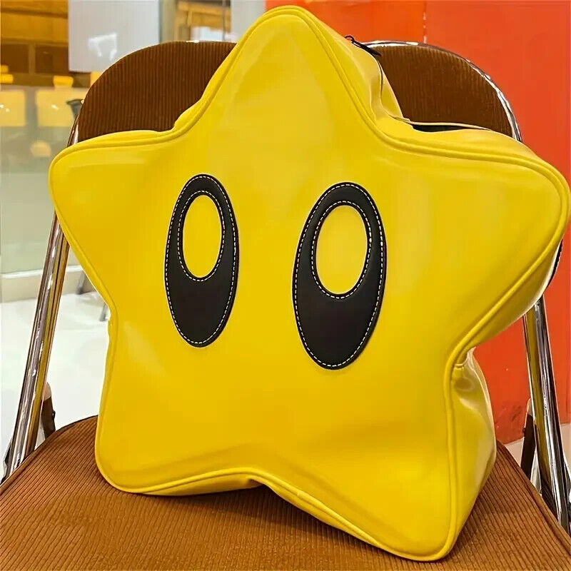 SUPER STAR BACKPACK Mario Bros. Yellow Video Game Themed Kid's School Back Pack