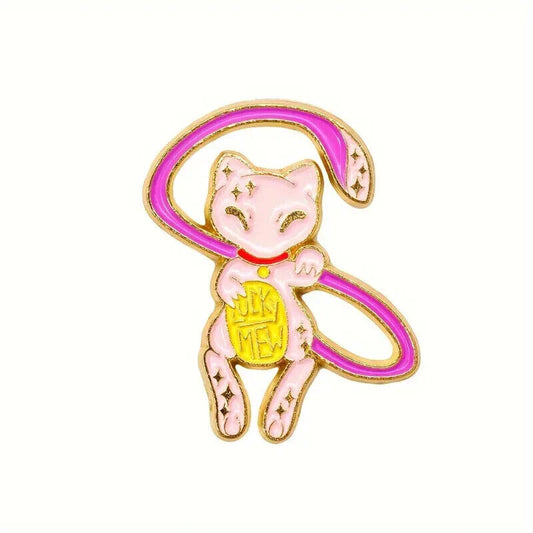 LUCKY MEW PIN Pokemon Anime Cool Gift Enamel Lapel Brooch